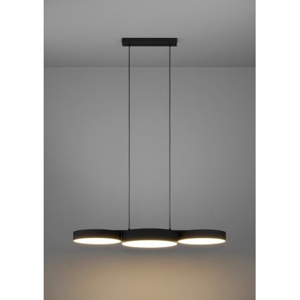 Eglo - LED RGBW Himmennettävä kattokruunu johdossa 3xLED/7,5W/230V 2700-6500K musta