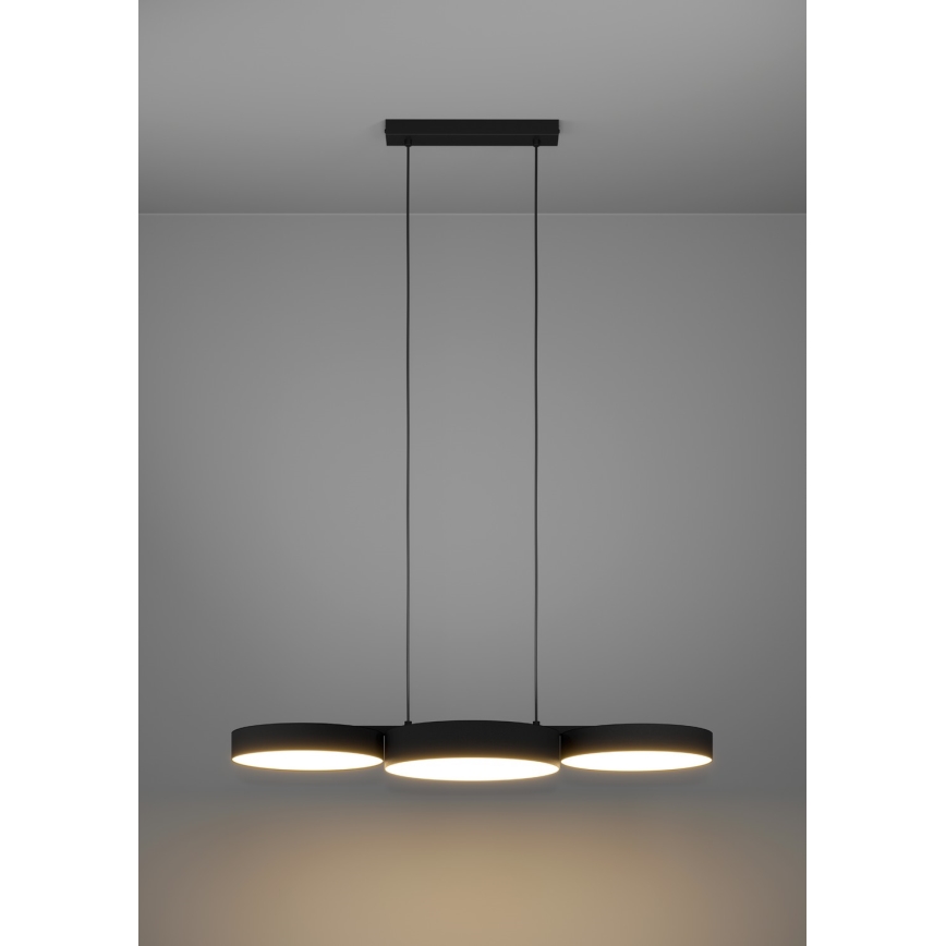 Eglo - LED RGBW Himmennettävä kattokruunu johdossa 3xLED/7,5W/230V 2700-6500K musta
