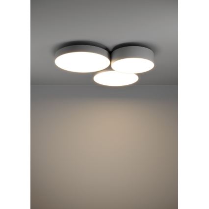 Eglo - LED RGBW Himmennettävä kattovalo 3xLED/7,5W/230V 2700-6500K harmaa