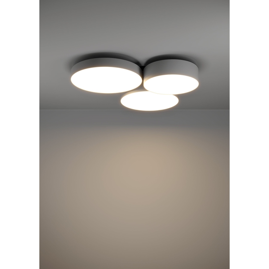 Eglo - LED RGBW Himmennettävä kattovalo 3xLED/7,5W/230V 2700-6500K harmaa