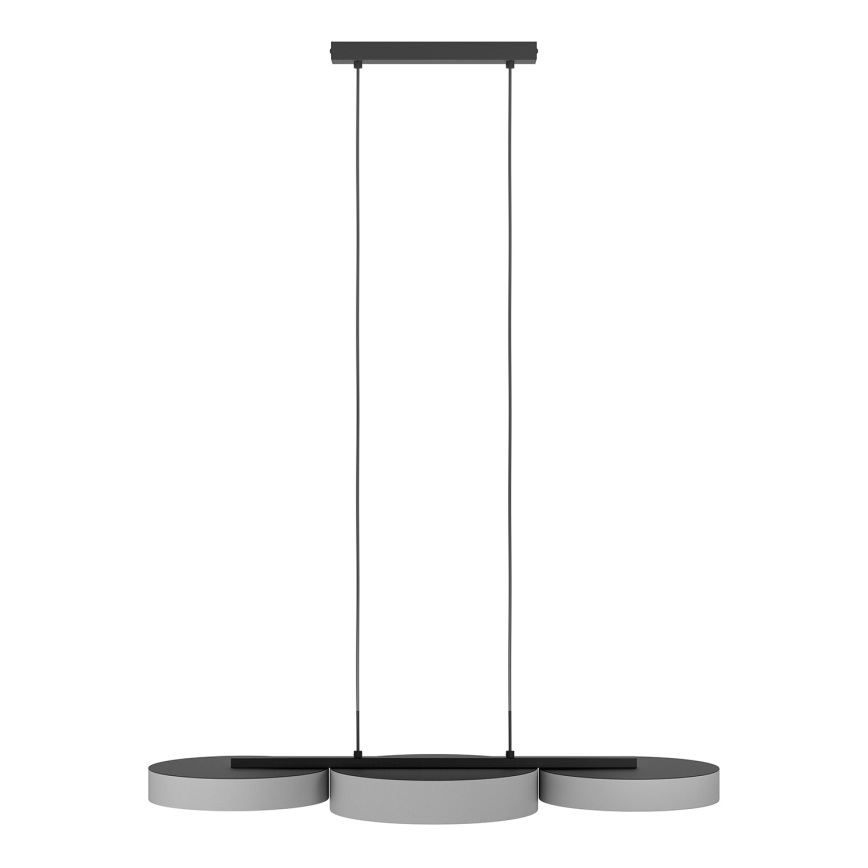 Eglo - LED RGBW Himmennettävä kattokruunu johdossa 3xLED/7,5W/230V 2700-6500K harmaa