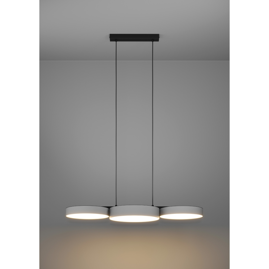 Eglo - LED RGBW Himmennettävä kattokruunu johdossa 3xLED/7,5W/230V 2700-6500K harmaa