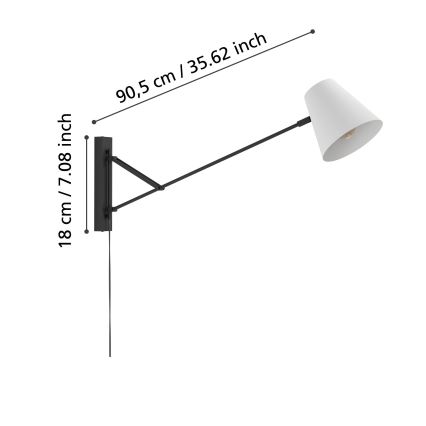 Eglo - Seinävalaisin 1xE27/40W/230V