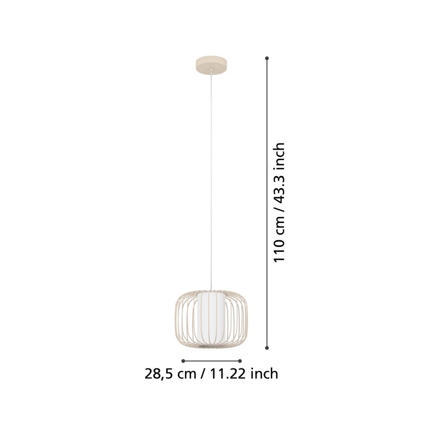 Eglo - Kattokruunu johdossa 1xE27/40W/230V halkaisija 28,5 cm