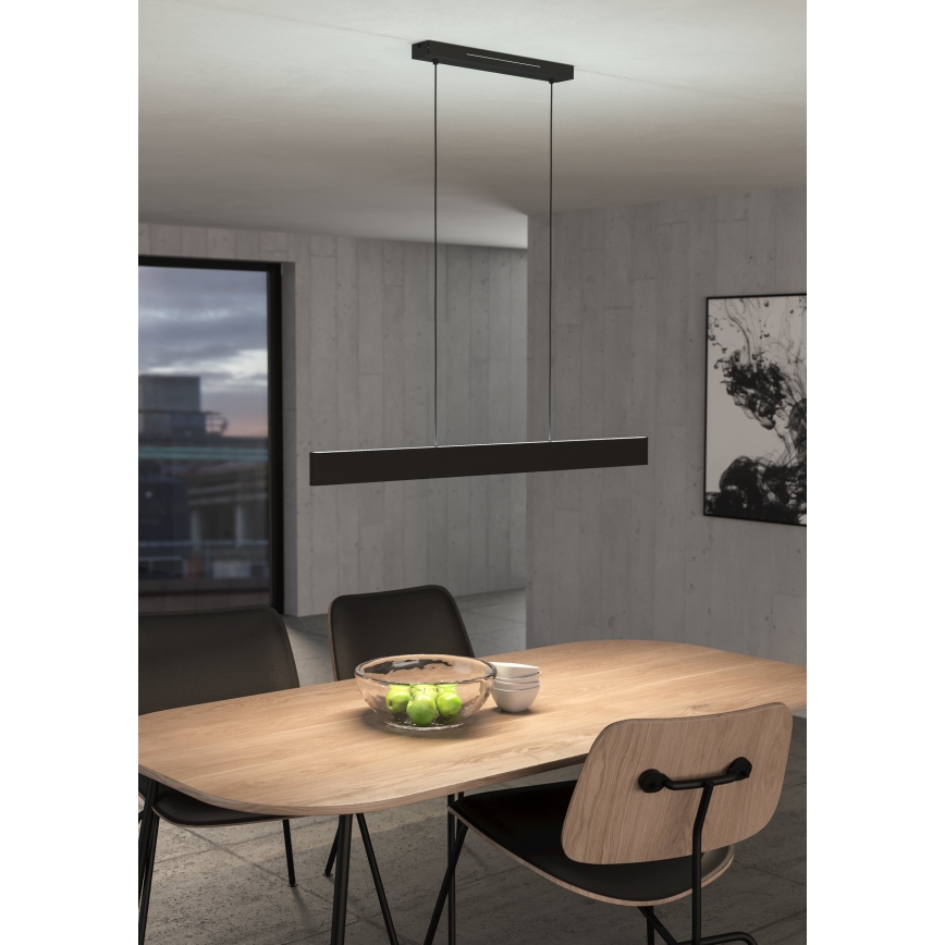 Eglo - LED RGBW Himmennettävä kattokruunu johdossa LED/38W/230V 2700-6500K musta
