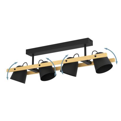 Eglo - LED RGBW Himmennettävä kiinteä kattokruunu 4xLED/3,7W/230V 2700-6500K