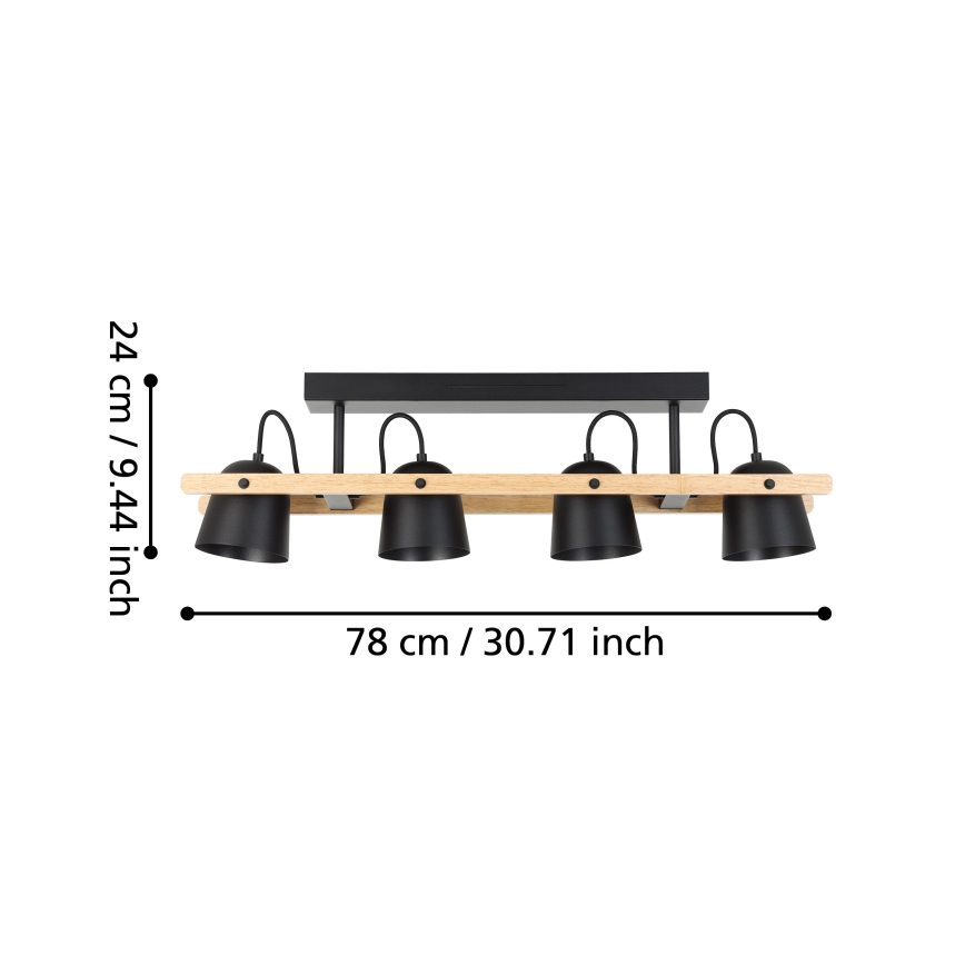 Eglo - LED RGBW Himmennettävä kiinteä kattokruunu 4xLED/3,7W/230V 2700-6500K