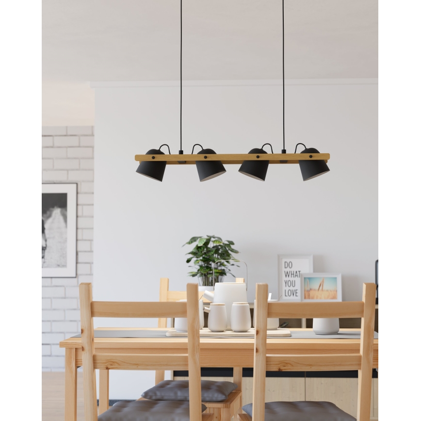 Eglo - LED RGBW Himmennettävä kattokruunu johdossa 4xLED/3,7W/230V 2700-6500K