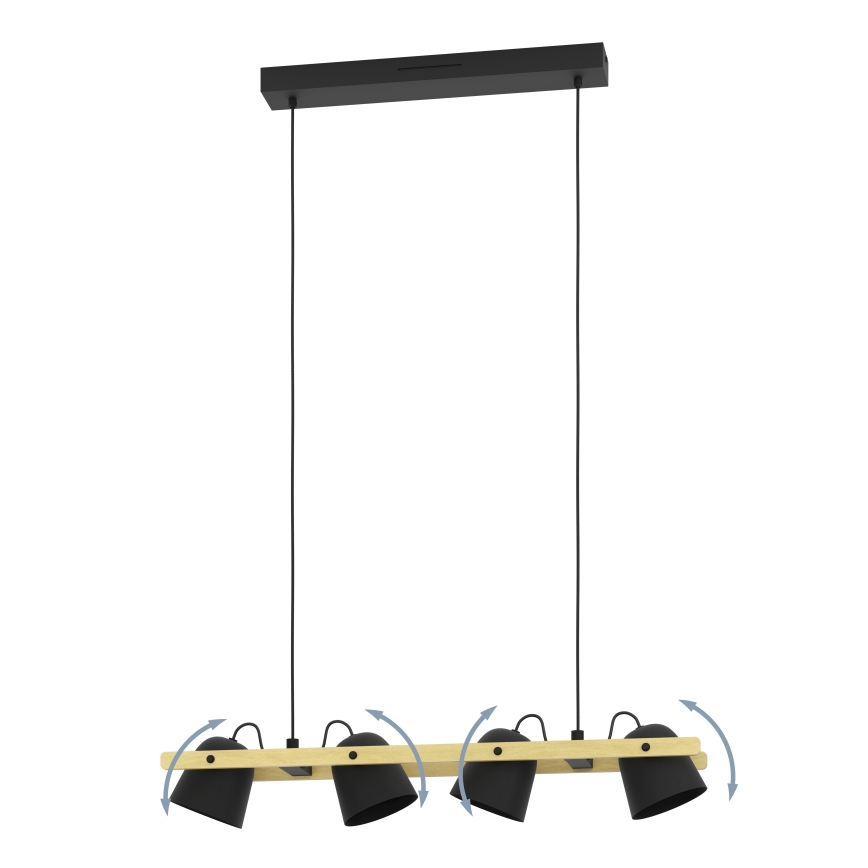 Eglo - LED RGBW Himmennettävä kattokruunu johdossa 4xLED/3,7W/230V 2700-6500K
