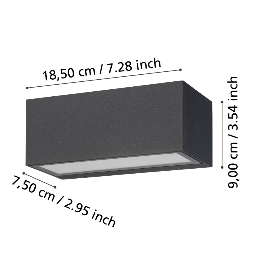Eglo - LED-ulkoseinävalaisin 2xLED/5W/230V IP65