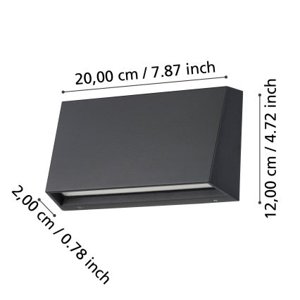 Eglo - LED-ulkoseinävalaisin LED/9,5W/230V IP65