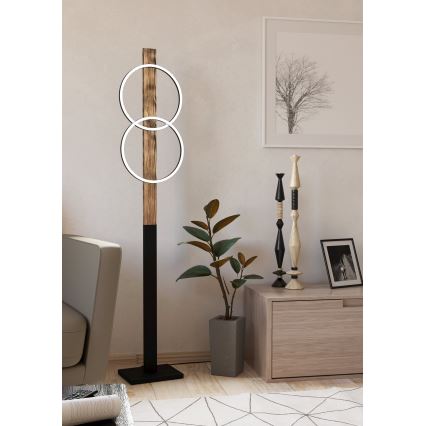 Eglo - LED-lattiavalaisin 2xLED/12W/230V 3000K ruskea/musta