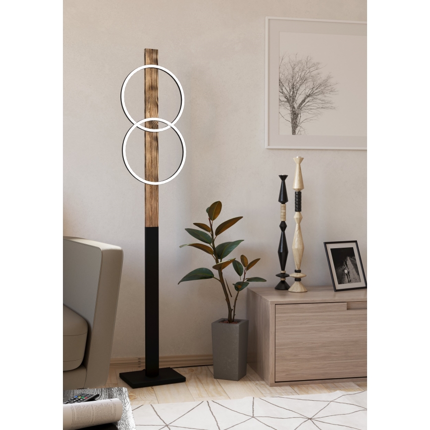Eglo - LED-lattiavalaisin 2xLED/12W/230V 3000K ruskea/musta
