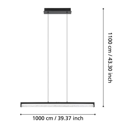 Eglo - Himmennettävä LED-kattokruunu johdossa LED/36W/230V 2700 - 5000K