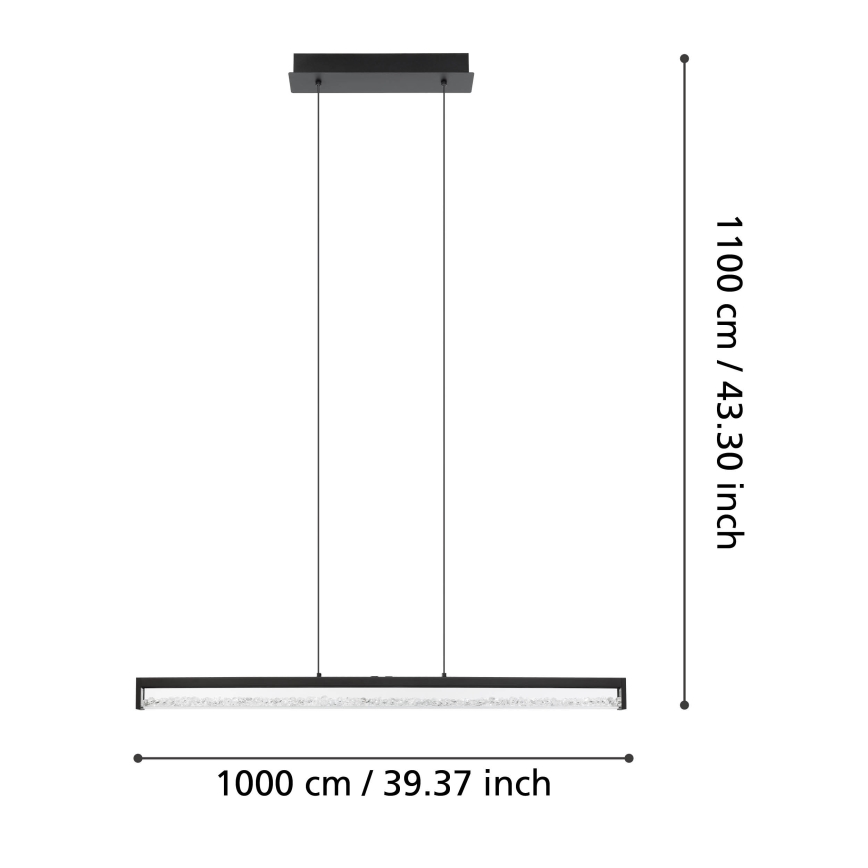 Eglo - Himmennettävä LED-kattokruunu johdossa LED/36W/230V 2700 - 5000K