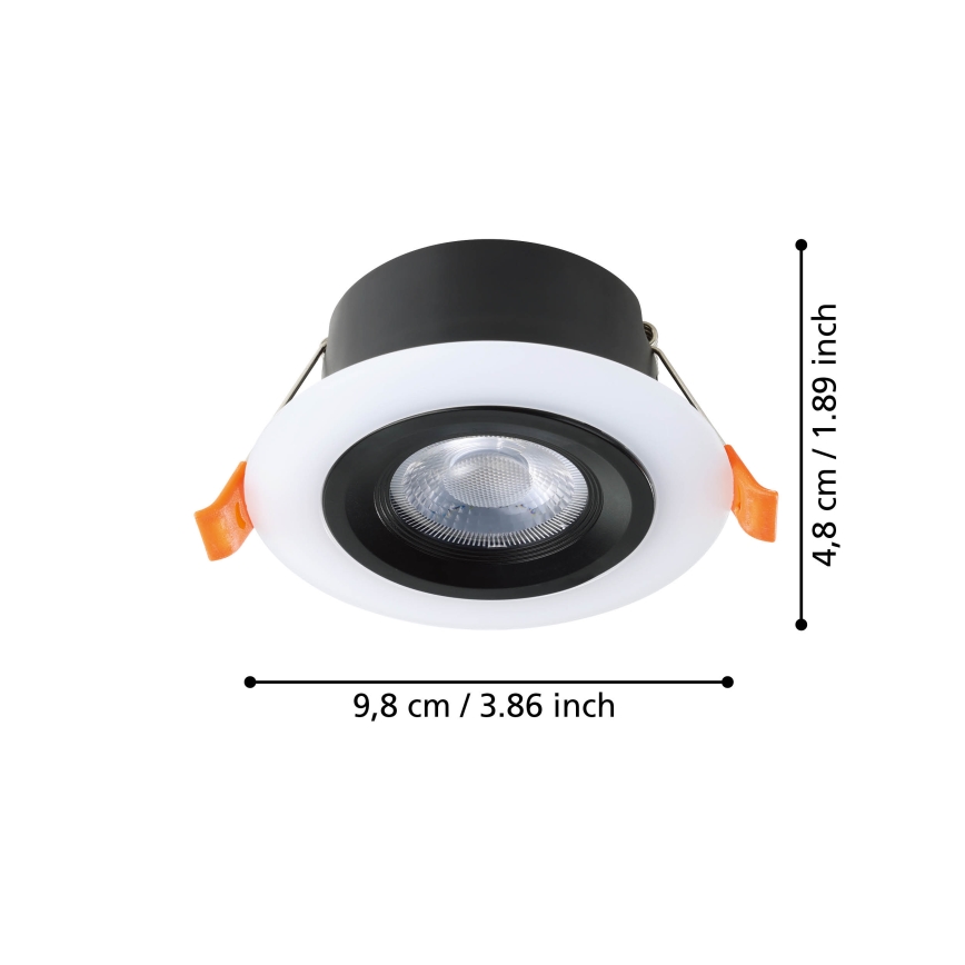 Eglo - LED upotettava valo LED/4,8W/230V musta