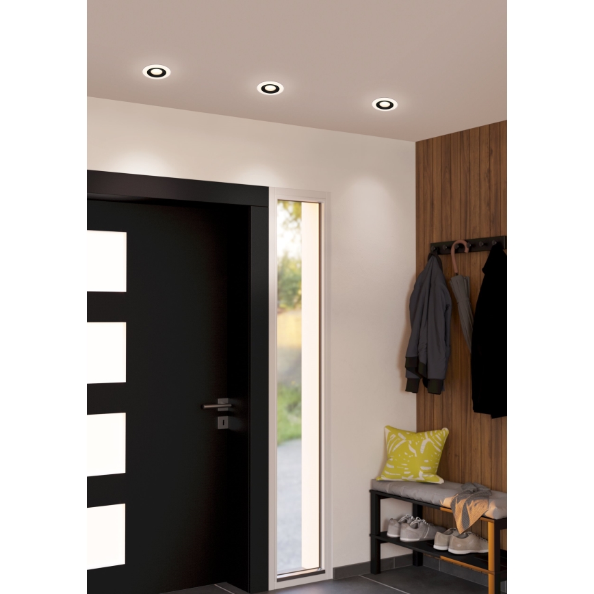 Eglo - SETTI 3x LED upotettava valo 3xLED/4,8W/230V musta