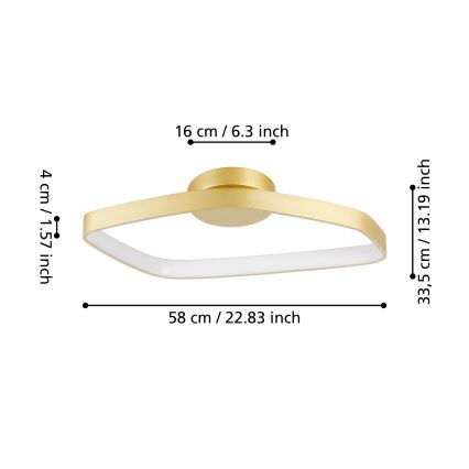 Eglo - Himmennettävä LED-kattovalaisin LED/25,2W/230V