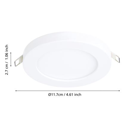 Eglo - LED upotettava valo LED/5,5W/230V 4000K valkoinen