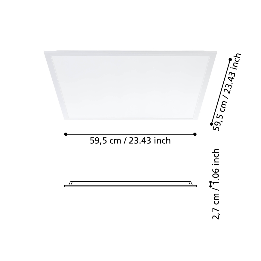 Eglo - Kiinteä LED-paneeli LED/34,5W/230V 60x60 cm