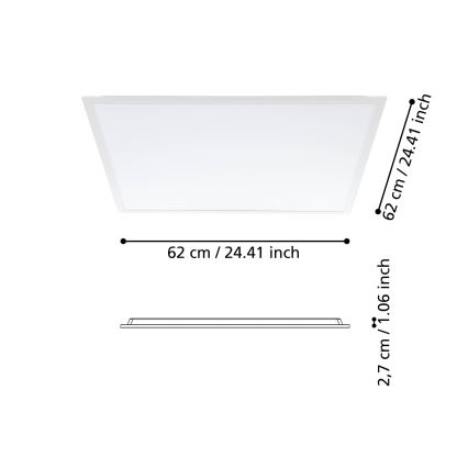 Eglo - Kiinteä LED-paneeli LED/33W/230V 62x62 cm