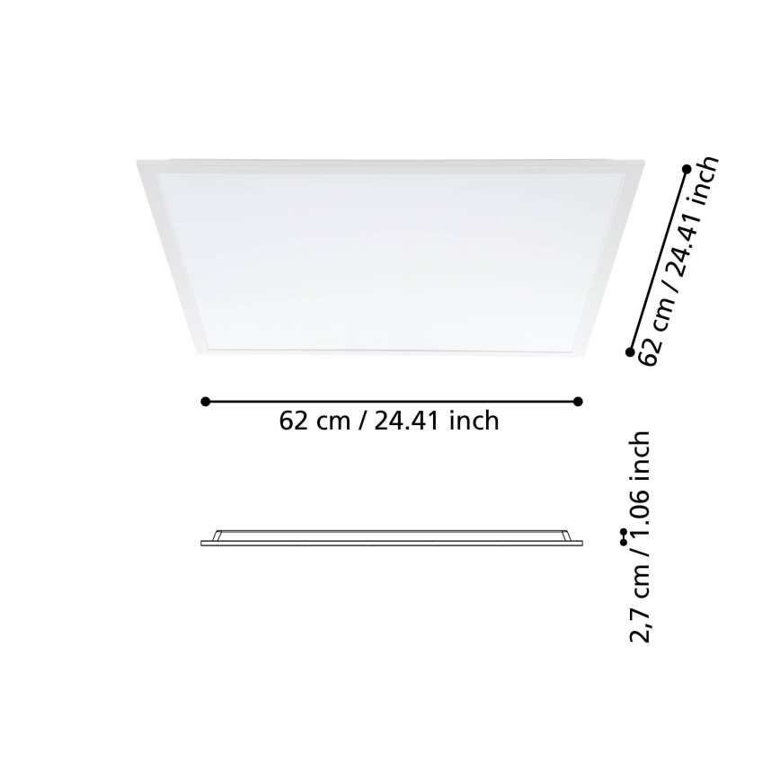Eglo - Kiinteä LED-paneeli LED/33W/230V 62x62 cm