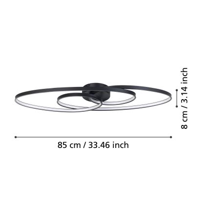 Eglo - Himmennettävä LED-kattovalaisin LED/38W/230V