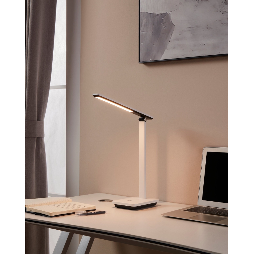Eglo - LED Himmennettävä ja ladattava pöytälamppu LED/3,6W/5V 1800mAh valkoinen