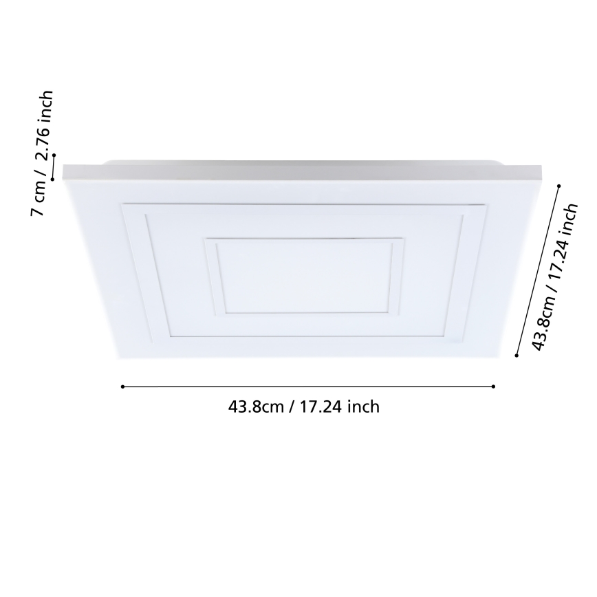 Eglo - RGBW Himmennettävä kattovalaisin LED/18W/230V 3000-6500K + kauko-ohjaus