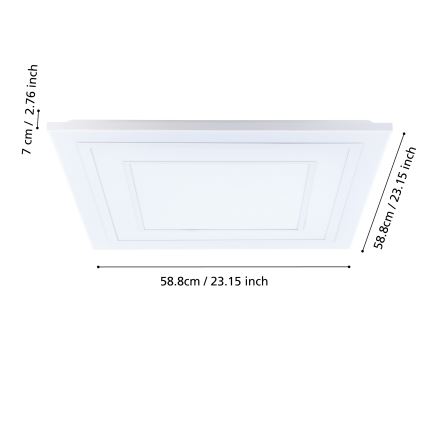 Eglo - LED RGBW Himmennettävä kattovalo LED/29W/230V 3000-6500K + kauko-ohjaus