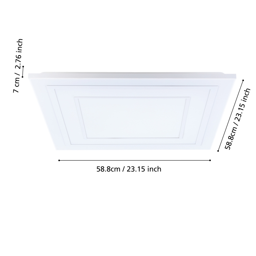 Eglo - LED RGBW Himmennettävä kattovalo LED/29W/230V 3000-6500K + kauko-ohjaus