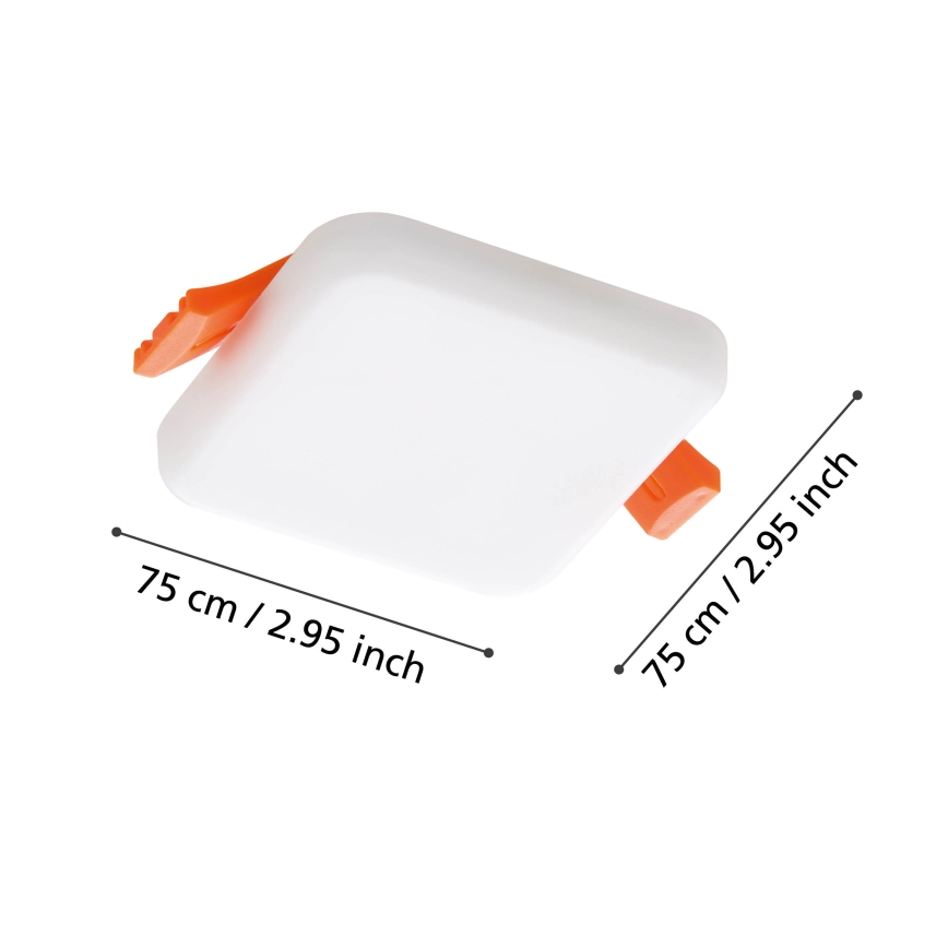 Eglo - LED Kylpyhuoneen upotettava valo LED/4,5W/230V 7,5x7,5 cm IP65