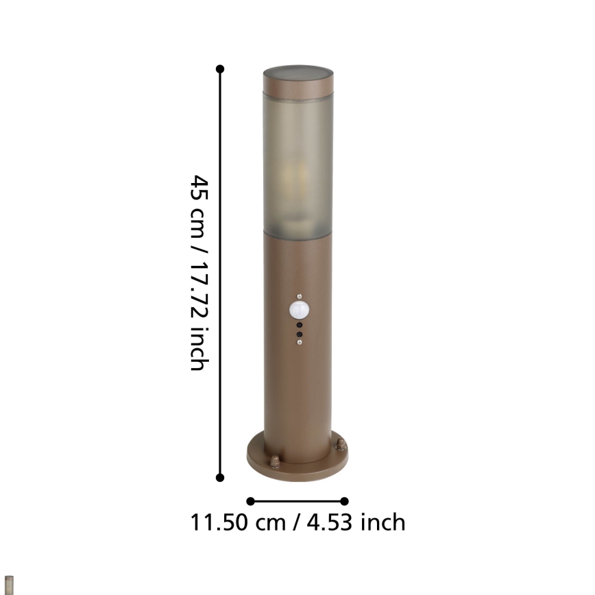 Eglo - Ulkovalaisin anturilla 1xE27/15W/230V 45 cm IP44