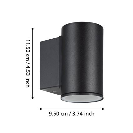 Eglo - LED-ulkoseinävalaisin 1xGU10/2,8W/230V IP44