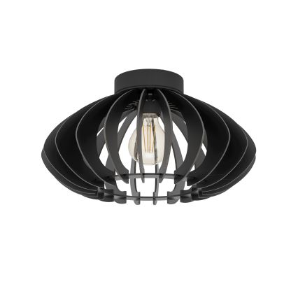 Eglo - Kattovalo 1xE27/40W/230V halkaisija 38 cm musta