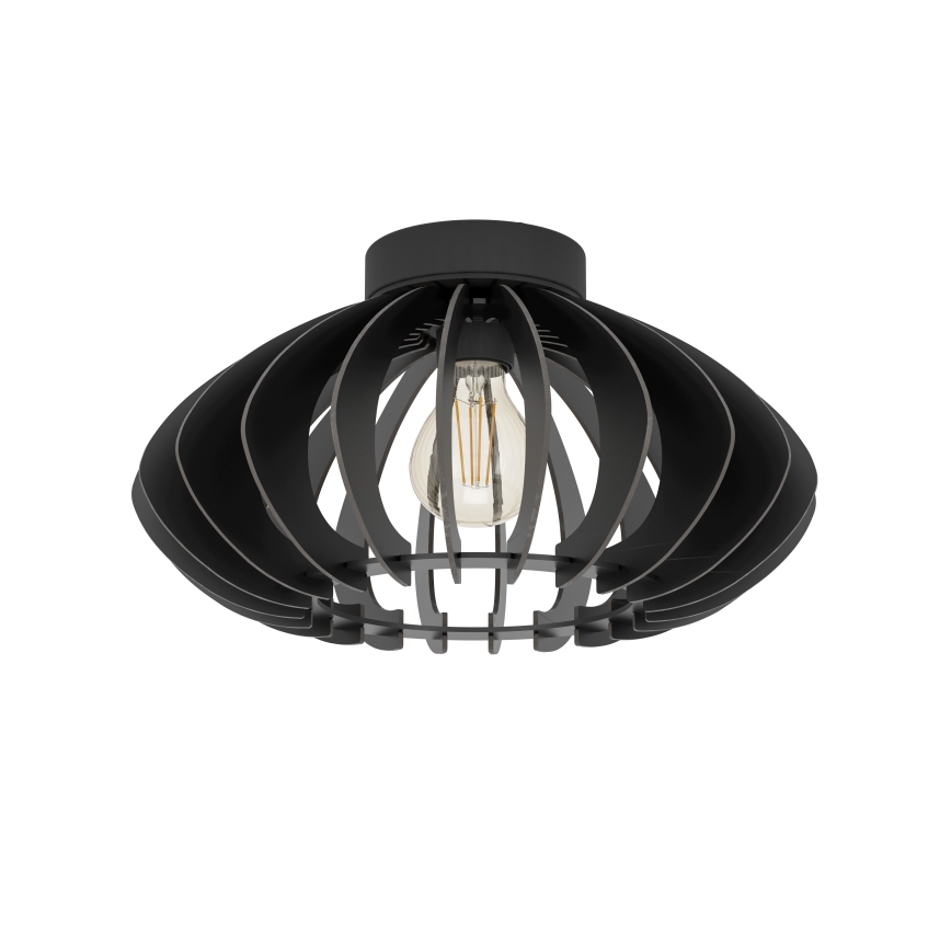 Eglo - Kattovalo 1xE27/40W/230V halkaisija 38 cm musta