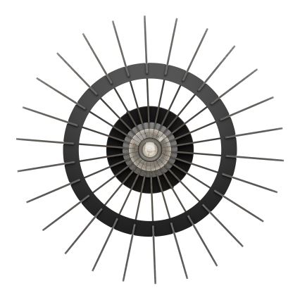 Eglo - Kattovalo 1xE27/40W/230V halkaisija 45 cm musta