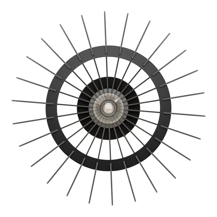 Eglo - Kattovalo 1xE27/40W/230V halkaisija 45 cm musta