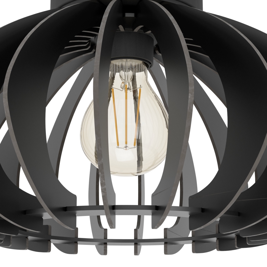 Eglo - Kattovalo 1xE27/40W/230V halkaisija 45 cm musta