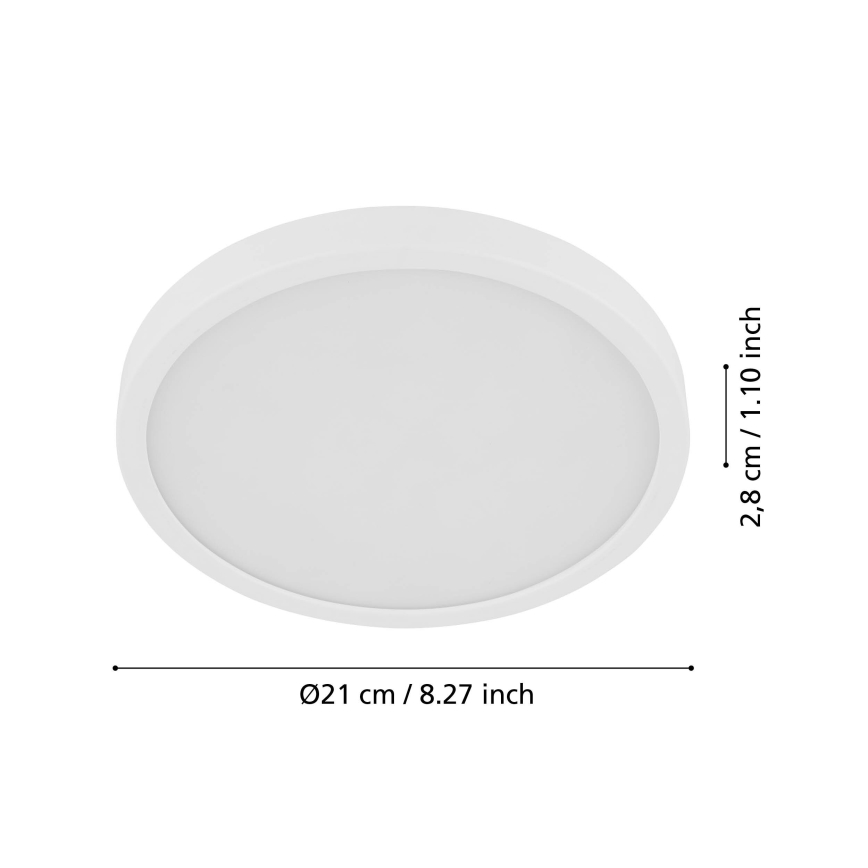 Eglo - LED-kattovalaisin anturilla FUEVA LED/17W/230V 3000K ø  21cm