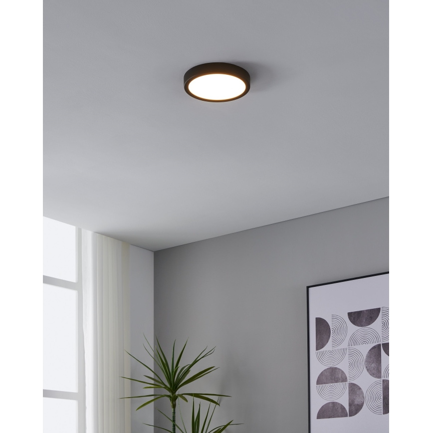 Eglo - LED-kattovalaisin anturilla LED/17W/230V 3000K musta