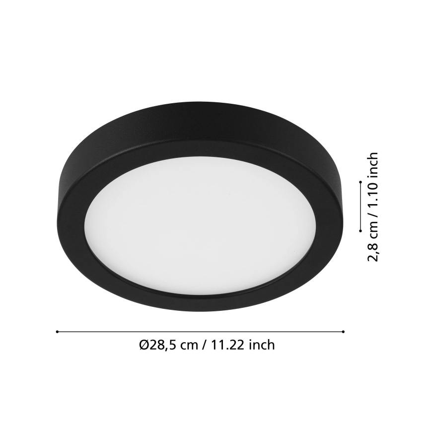 Eglo - LED-kattovalaisin anturilla LED/20,5W/230V 3000K musta