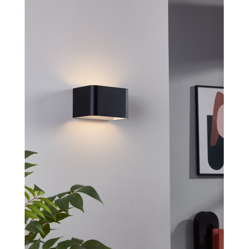 Eglo - LED-seinävalaisin LED/6W/230V 3000K musta