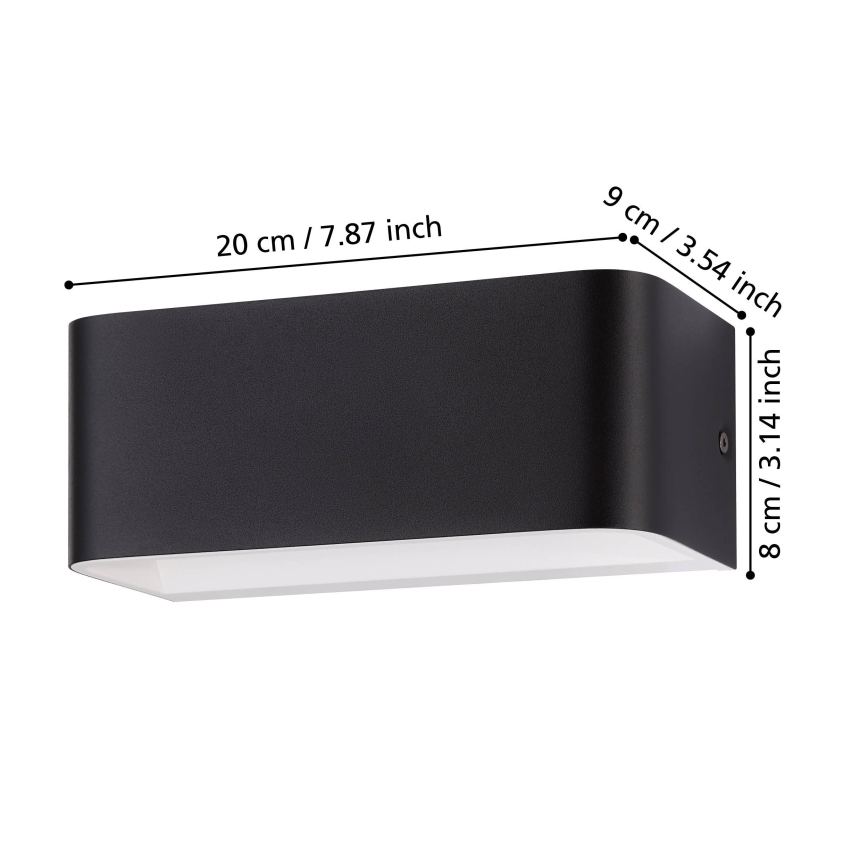 Eglo - LED-seinävalaisin LED/10W/230V 3000K musta