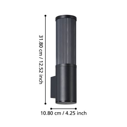 Eglo - Ulkoseinävalaisin 1xE27/15W/230V IP54