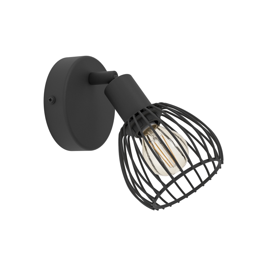 Eglo - Seinävalaisin 1xE14/40W/230V musta