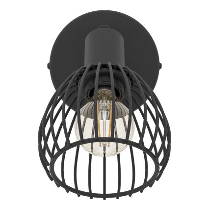 Eglo - Seinävalaisin 1xE14/40W/230V musta