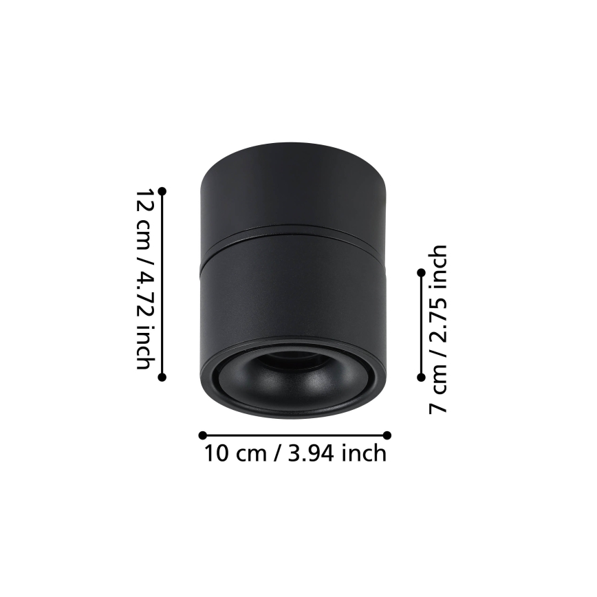 Eglo - LED-kohdevalaisin LED/8W/230V 3000K musta