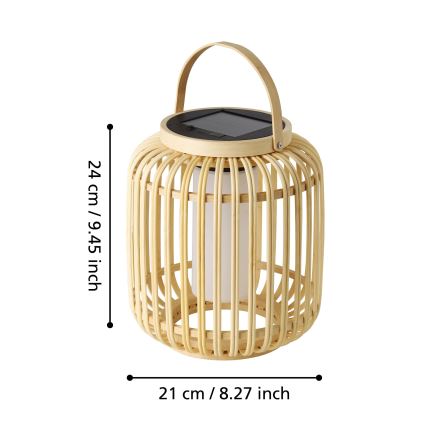 Eglo - LED Aurinkokenno pöytävalaisin LED/3,3W/3,7V 1800 mAh IP44