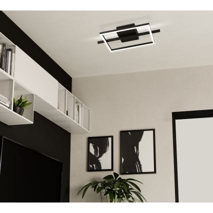 Eglo - LED RGBW Himmennettävä kattovalo LED/17W/230V 2700-6500K musta + kauko-ohjaus
